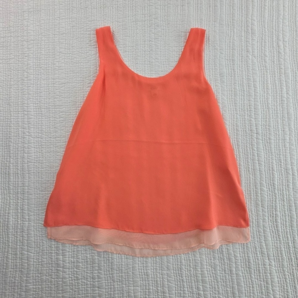 Cato Double Layer Chiffon Tank Top Size Large Apricot & Peach Fairycore‎ Adorbs